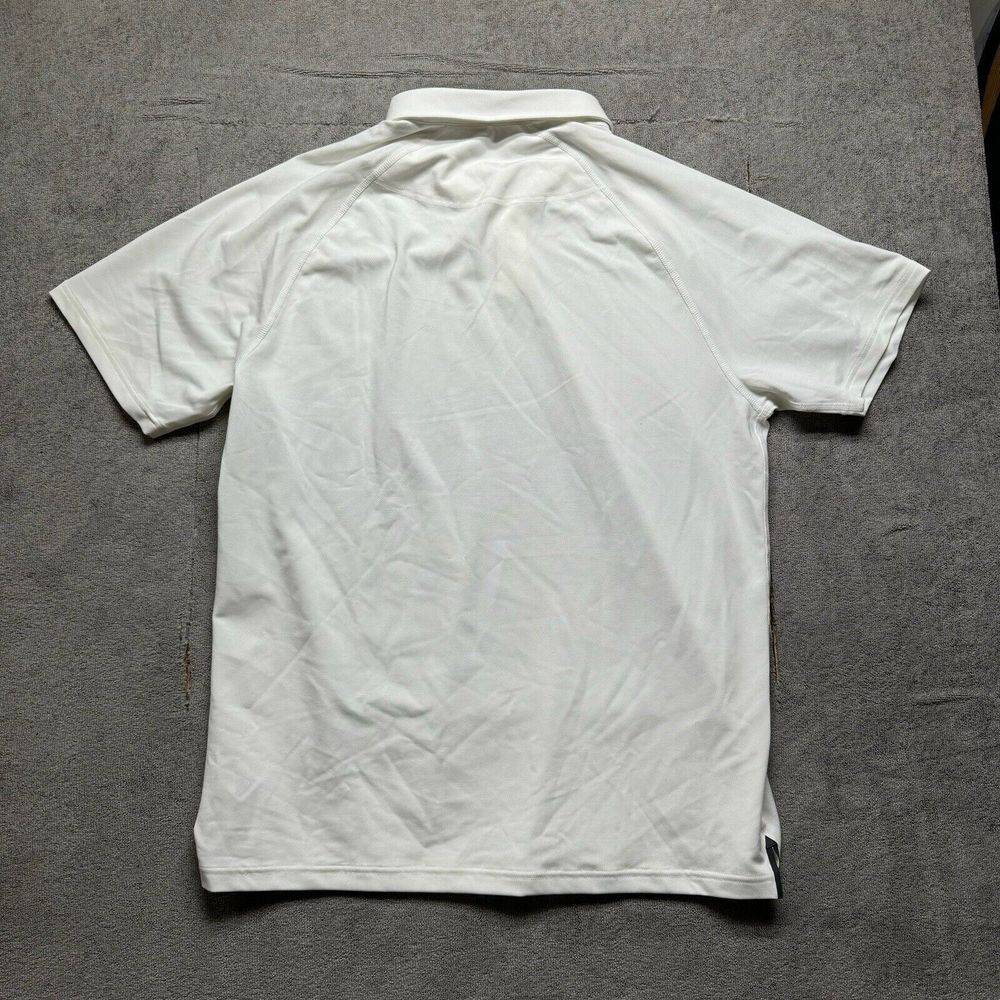 Rhone Polo Shirt Mens Large White Stretch Performance Collared‎ preppy Golf Logo - Picture 6 of 9